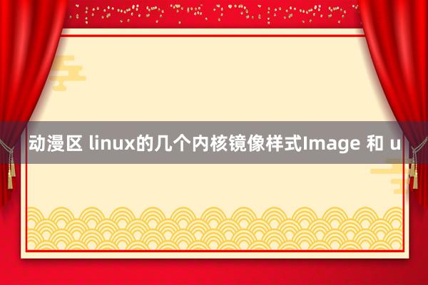 动漫区 linux的几个内核镜像样式Image 和 u
