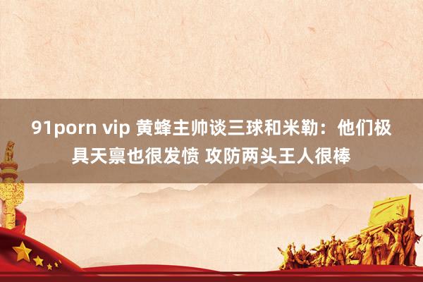 91porn vip 黄蜂主帅谈三球和米勒：他们极具天禀也很发愤 攻防两头王人很棒