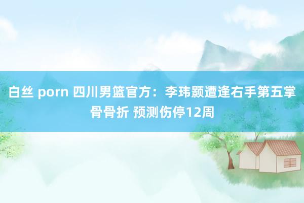 白丝 porn 四川男篮官方：李玮颢遭逢右手第五掌骨骨折 预测伤停12周